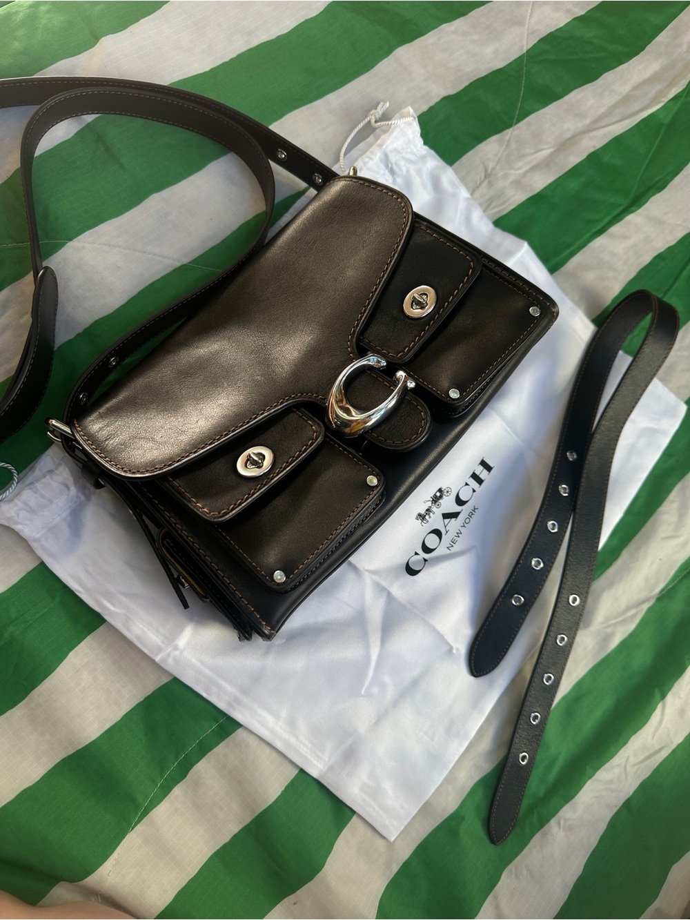 COACH cargo tabby black/silver